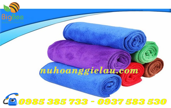 nhiều màu sắc để lựa chon khăn lau microfiber