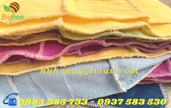 khăn lau nối nhiều màu sắc