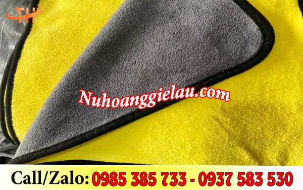 Khăn lau xe chuyên dụng hai màu cho hai mặt khăn Khăn lau xe chuyên dụng hai màu cho hai mặt khăn