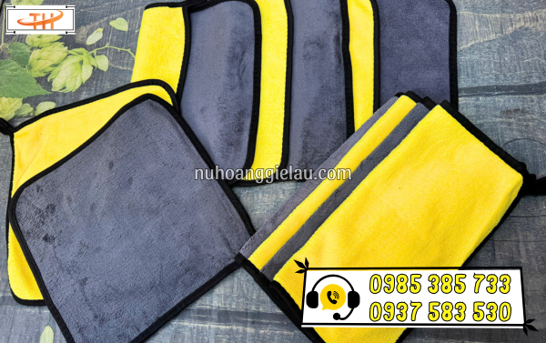 Khăn lau xe đa năng 2 lớp microfiber Khăn lau xe đa năng 2 lớp microfiber