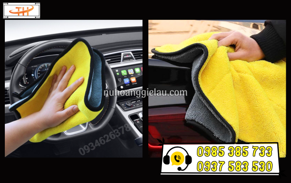 Khăn lau xe đa năng 2 lớp microfiber vệ sinh xe an toàn tránh trầy xước Khăn lau xe đa năng 2 lớp microfiber vệ sinh xe an toàn tránh trầy xước