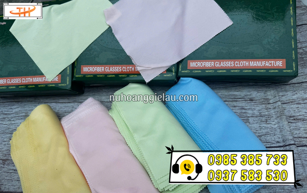 Khăn lau mắt kính hàng chuẩn đường cắt đẹp Khăn lau mắt kính hàng chuẩn đường cắt đẹp