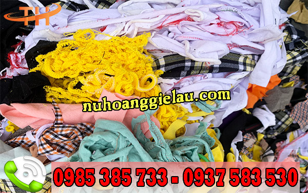 Vải vụn với nhiều chất liệu khác nhau Vải vụn với nhiều chất liệu khác nhau