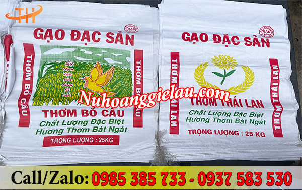 Bao đựng gạo PP thường có in Bao đựng gạo PP thường có in