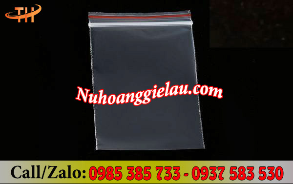 Túi zip chỉ đỏ hai mặt trong suốt Túi zip chỉ đỏ hai mặt trong suốt