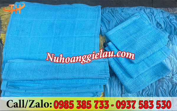 Khăn lau cotton xanh Khăn lau cotton xanh