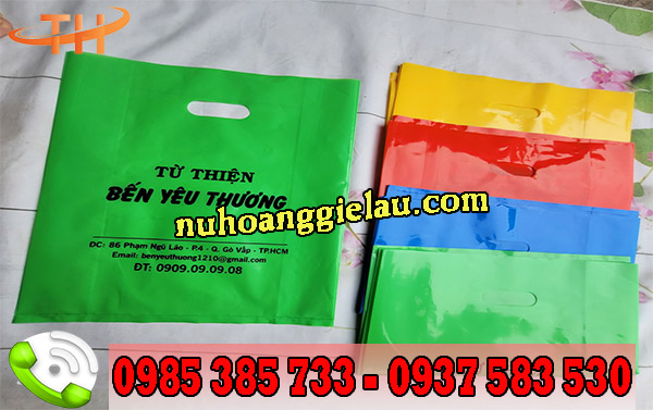 Túi nilon hột xoài in hình đa dạng đủ màu sắc Túi nilon hột xoài in hình đa dạng đủ màu sắc
