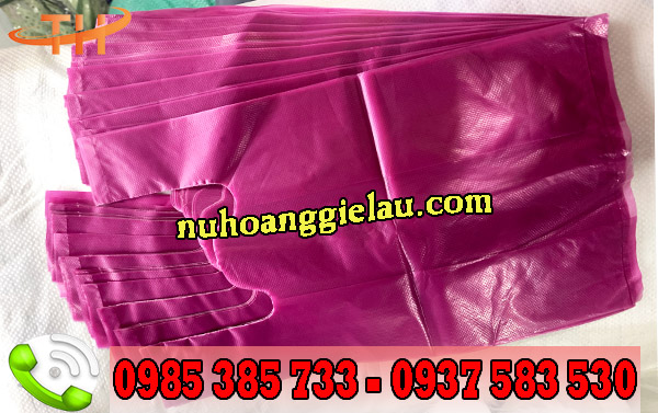 túi nilon hai quai màu hồng túi nilon hai quai màu hồng
