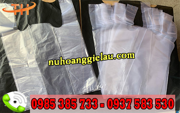 túi nilon hai quai màu trắng túi nilon hai quai màu trắng