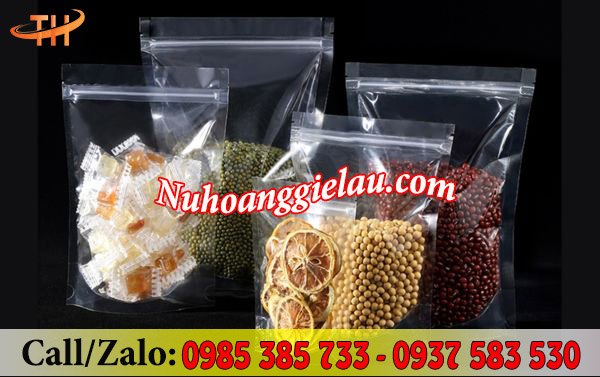 Túi zip hai mặt trong suốt đáy đứng chứa đựng thực phẩm an toàn, tiện lợi Túi zip hai mặt trong suốt đáy đứng chứa đựng thực phẩm an toàn, tiện lợi