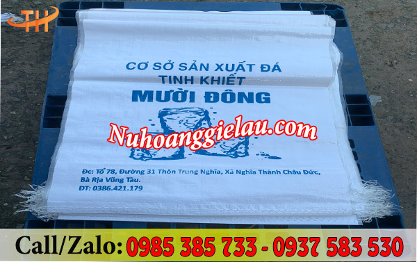 Bao đựng nước đá có in logo Bao đựng nước đá có in logo