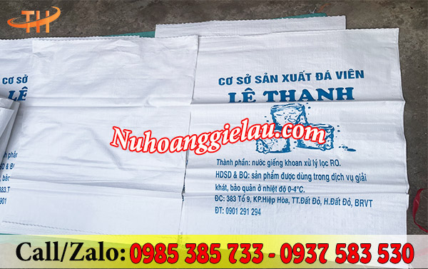 Bao đựng nước đá có tráng lớp màng nilon ngoài chống thấm tuyệt đối Bao đựng nước đá có tráng lớp màng nilon ngoài chống thấm tuyệt đối