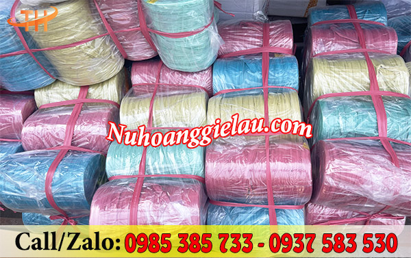 Dây nilon ống đóng gói 10 cuộn/ cây đủ màu Dây nilon ống đóng gói 10 cuộn/ cây đủ màu