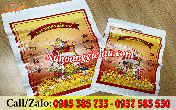 Bao tải in logo đựng gạo Bao tải in logo đựng gạo