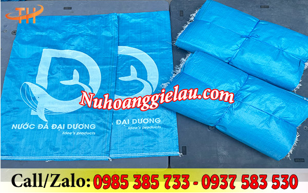 Bao tải in logo đựng nước đá Bao tải in logo đựng nước đá