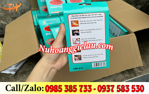 Găng tay nilon đảm bảo an toàn vệ sinh thực phẩm Găng tay nilon đảm bảo an toàn vệ sinh thực phẩm