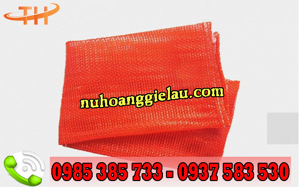 Bao tải lưới đựng nông sản màu đỏ Bao tải lưới đựng nông sản màu đỏ