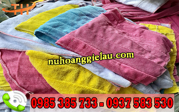 Khăn lau may nối công nghiệp đa dạng các màu Khăn lau may nối công nghiệp đa dạng các màu