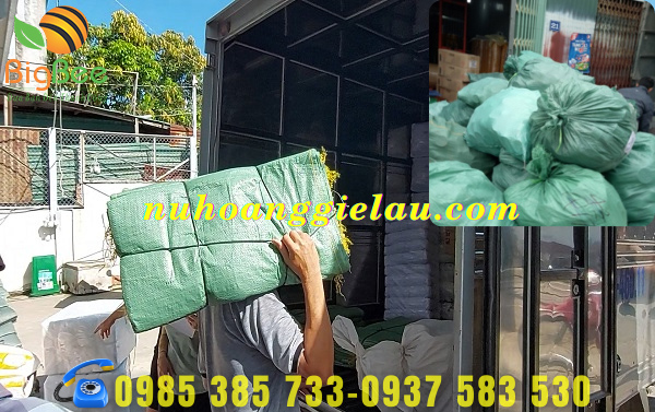 soạn nhanh đơn hàng bao tải dứa màu xanh cho khách