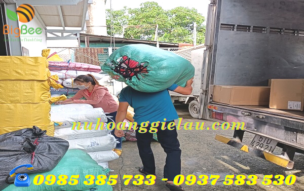 vải lau công nghiệp đóng bao theo kg