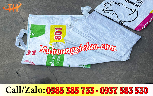 Bao tải có quai hàng tái chế đủ màu sắc Bao tải có quai hàng tái chế đủ màu sắc