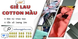Giẻ lau cotton màu lau máy bán sỉ bao 50kg