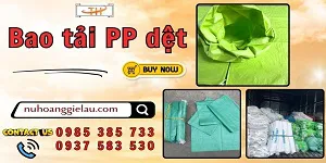 Bao tải PP dệt màu xanh 25kg loại dày chịu lực tốt
