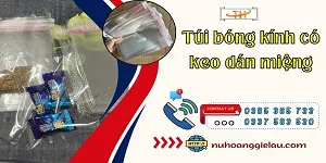 Túi bóng kính có keo dán miệng sỉ rẻ