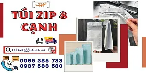 Túi zip 8 cạnh bao bì hot trend 2025