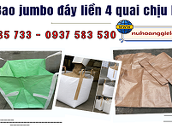 Bao jumbo đáy liền 4 quai chịu lực tốt giá cạnh tranh