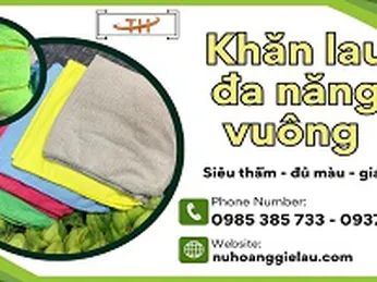 Cần mua khăn lau đa năng vuông nhiều màu ở HCM