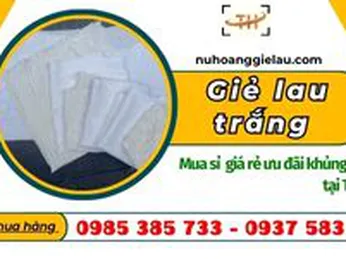 Giẻ lau trắng không bụi siêu thấm giá rẻ