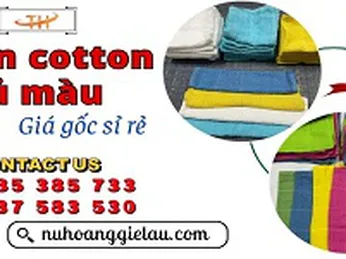 Khăn cotton đủ màu giá tốt tận xưởng