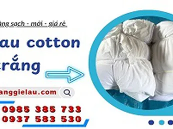 Bỏ sỉ vải lau cotton trắng theo ký