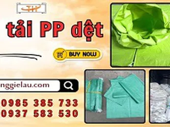 Bao tải PP dệt màu xanh 25kg loại dày chịu lực tốt