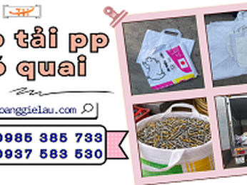 Bao tải dệt PP có quai chịu tải cao hàng sẵn sỉ rẻ