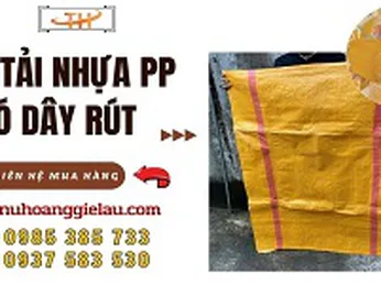 Bao tải nhựa PP có dây rút đóng gói nhanh tiện