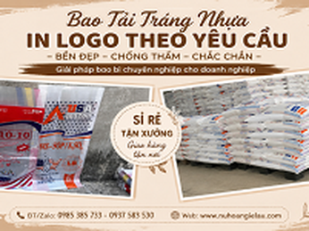 Đặt làm bao tải tráng nhựa in logo theo yêu cầu sỉ rẻ