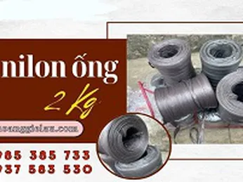 Cuộn dây nilon ống màu đen 2kg tại xưởng rẻ