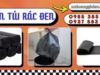 Cuộn túi rác đen giao sỉ tận xưởng