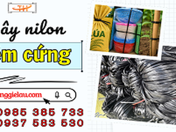 Dây nilon kẽm cứng màu đen giá sỉ tại TPHCM