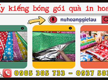 Kho sỉ giấy kiếng bóng gói quà in hoa giá tốt tận kho