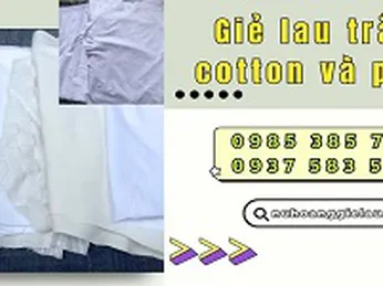 Phân biệt giẻ lau trắng cotton và giẻ lau trắng poly