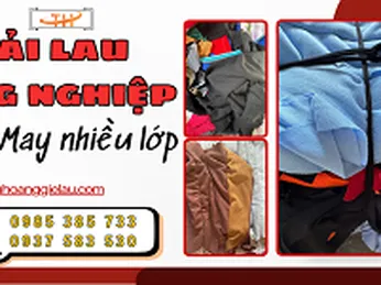 Giẻ lau vải công nghiệp may nhiều lớp sẵn kho