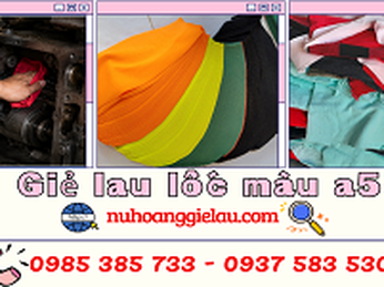 Giẻ lau lốc màu a5 mềm mịn không xơ vải giá rẻ