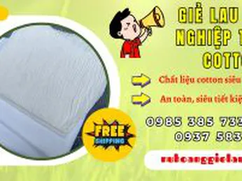 Giẻ lau công nghiệp trắng cotton giá gốc