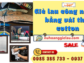 Giẻ lau công nghiệp bằng vải thun cotton mềm