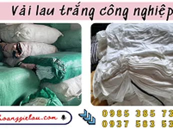 Kho vải lau trắng công nghiệp hàng sẵn sỉ rẻ