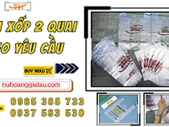 In túi xốp 2 quai theo yêu cầu bao giá