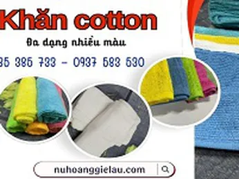 Xưởng sỉ khăn cotton đẹp nhiều màu